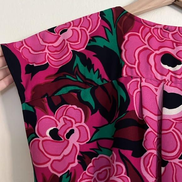 Talbots Floral Crepe Belted Shift Dress - Picture 5 of 7